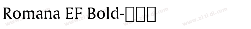 Romana EF Bold字体转换